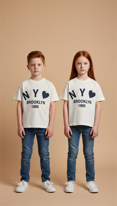 New York Kalp Detaylı T-Shirt