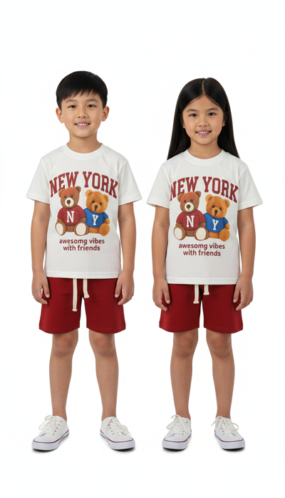 New York Teddy Şortlu Takım