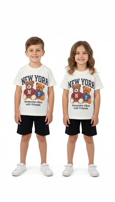 New York Teddy Şortlu Takım