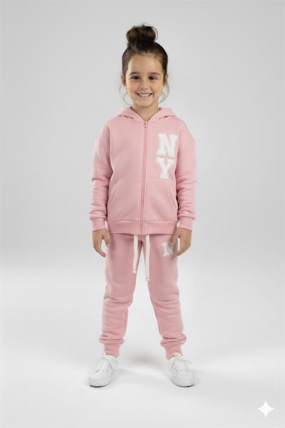 NY Detaylı Kapüşonlu Eşofman Takımı