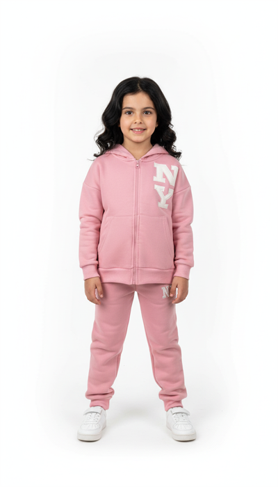 NY Detaylı Kapüşonlu Eşofman Takımı