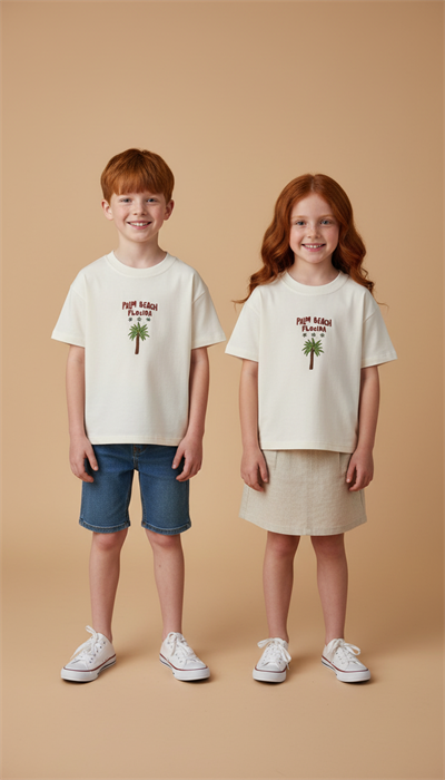 Palm Beach Florida Sırt Detay Baskılı T-Shirt
