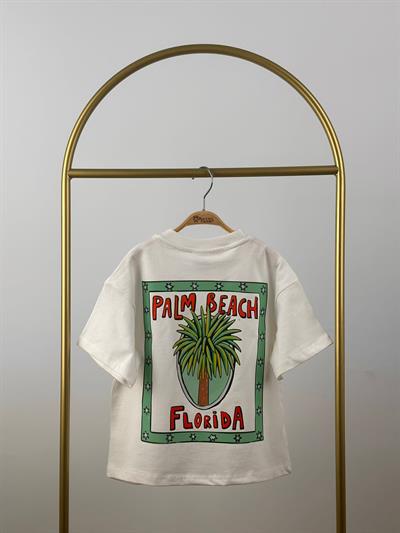 Palm Beach Florida Sırt Detay Baskılı T-Shirt
