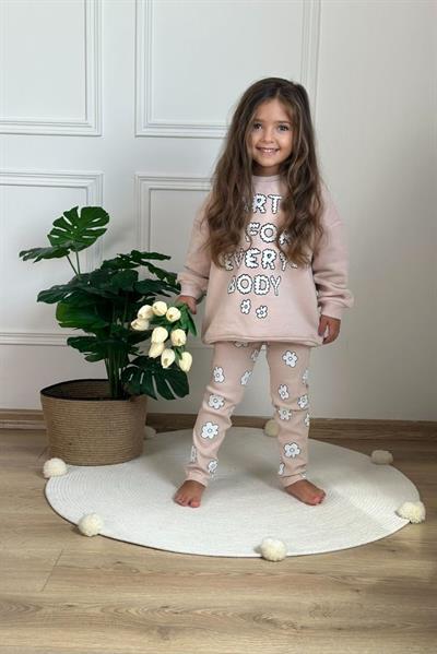 Papatya Baskılı Taytılı Takım