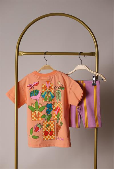 Pembe Cherry Şortlu Takım