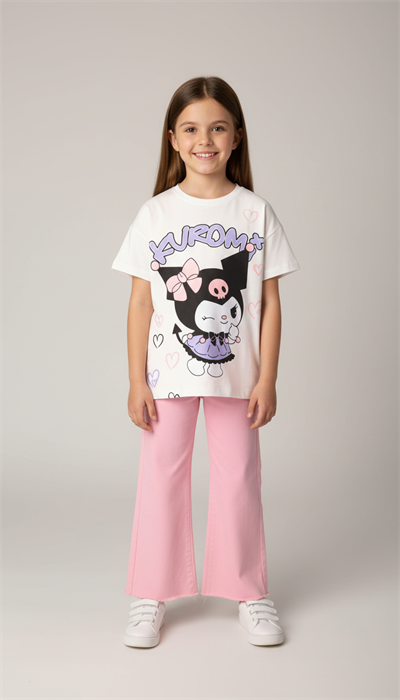 Pembe Kuromi İspanyol Taytlı Takım