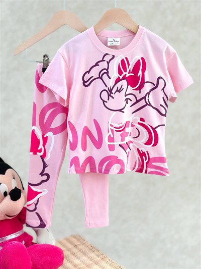 Pembe Minnie Mouse Taytlı Takım