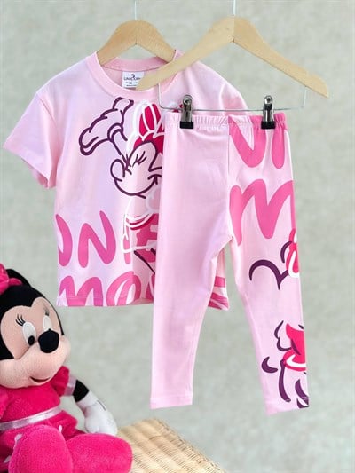 Pembe Minnie Mouse Taytlı Takım
