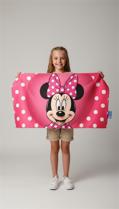 Pembe Minnie Plaj Havlusu