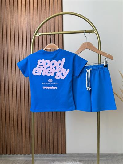 Pembe Yazılı Good Energy Şortlu Takım