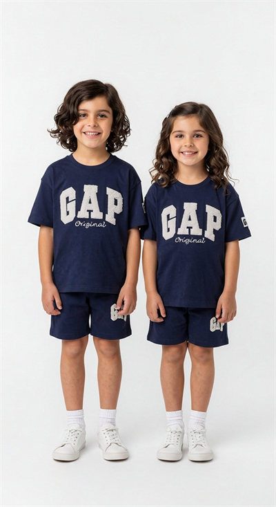 Punch İşlemeli Gap Şortlu Takım