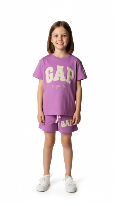 Punch İşlemeli Gap Şortlu Takım