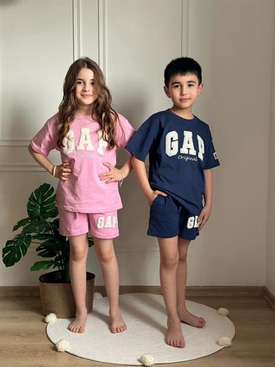 Punch İşlemeli Gap Şortlu Takım