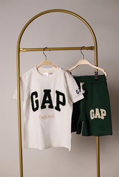 Punch İşlemeli Gap Şortlu Takım