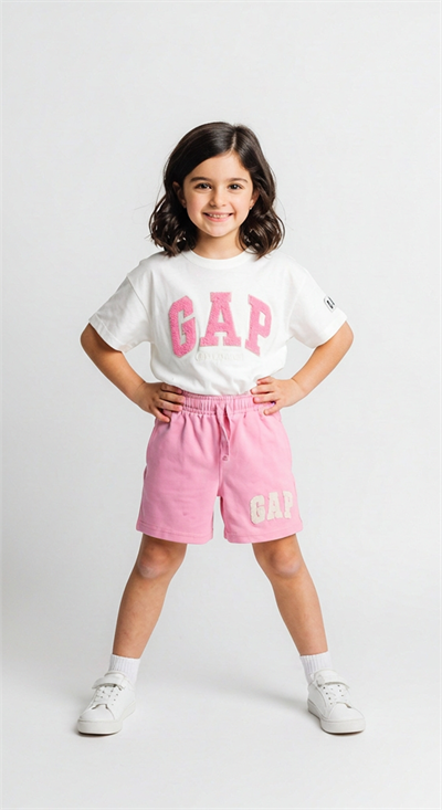 Punch İşlemeli Gap Şortlu Takım