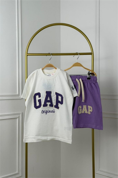 Punch İşlemeli Gap Şortlu Takım