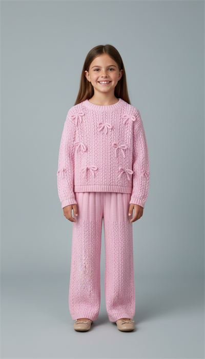 Ribbon Detay Triko Takım