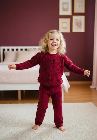 Ribbon Detay Triko Takım