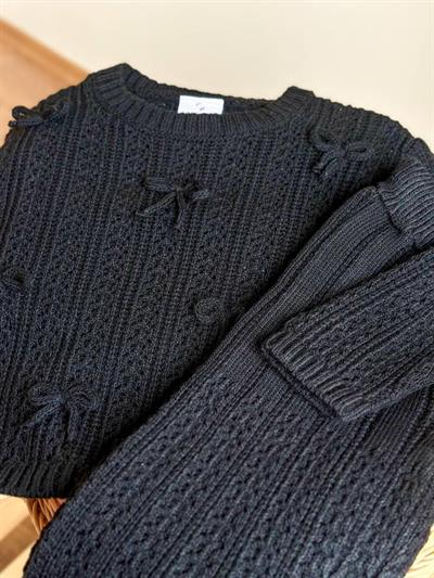 Ribbon Detay Triko Takım