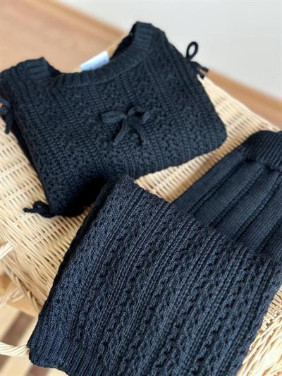 Ribbon Detay Triko Takım