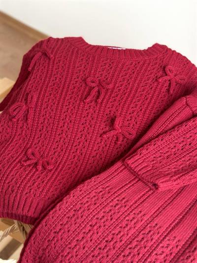 Ribbon Detay Triko Takım