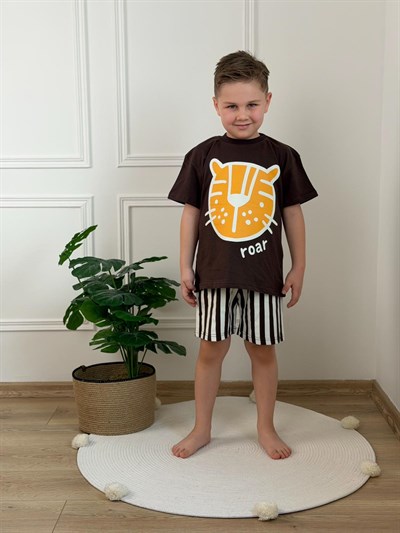 Roar Baskılı Şortlu Takım