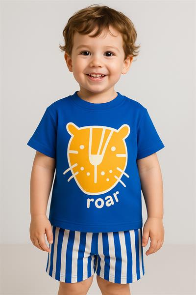 Roar Baskılı Şortlu Takım