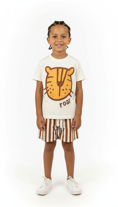 Roar Baskılı Şortlu Takım