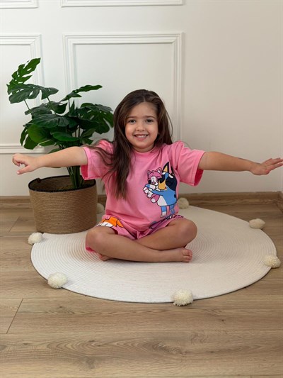 Sevimli Bluey Şortlu Takım