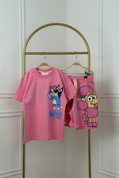 Sevimli Bluey Şortlu Takım