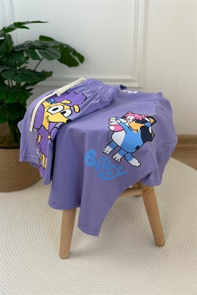 Sevimli Bluey Şortlu Takım