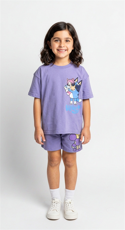 Sevimli Bluey Şortlu Takım