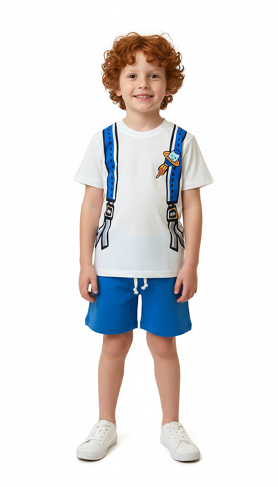 Sırt Çanta Baskılı Şortlu Takım