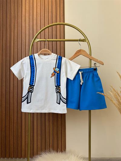 Sırt Çanta Baskılı Şortlu Takım