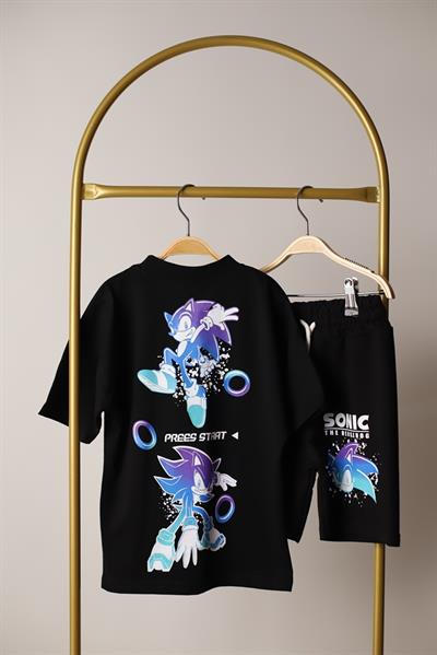 Sonic Press Start Şortlu Takım