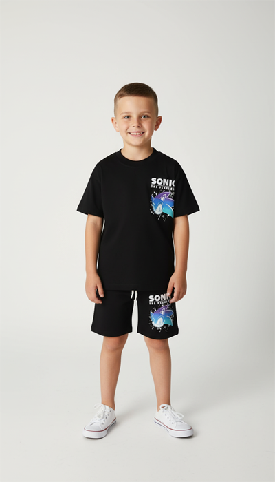Sonic Press Start Şortlu Takım