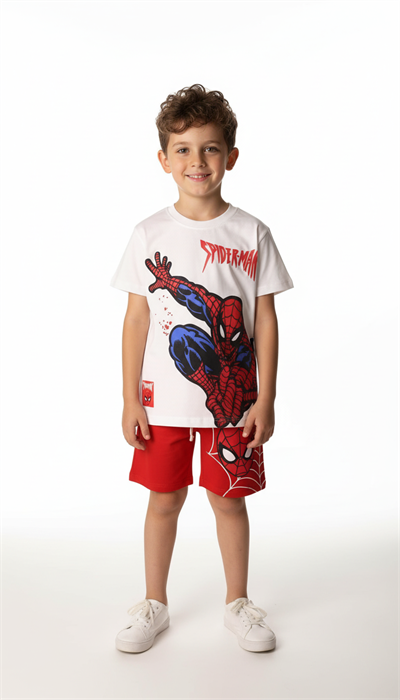 Spiderman Şortlu Takım
