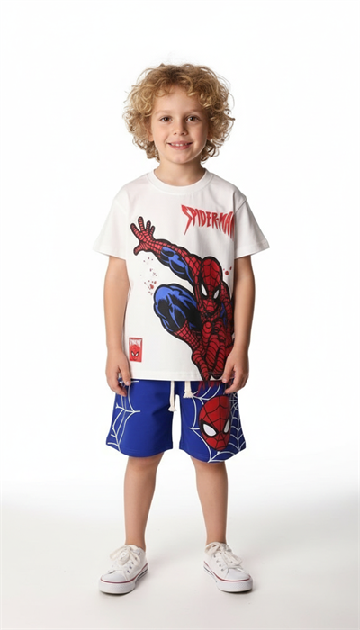 Spiderman Şortlu Takım