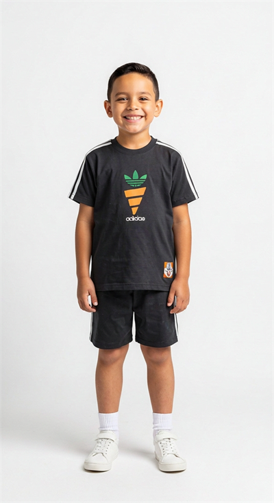 Spor Logolu Havuç Şortlu Takım