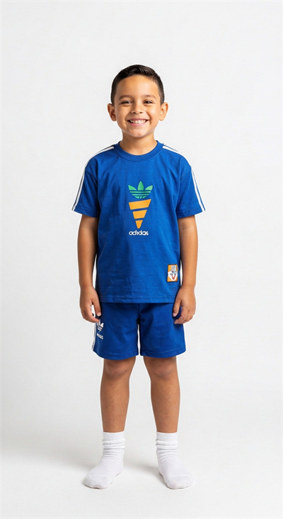 Spor Logolu Havuç Şortlu Takım