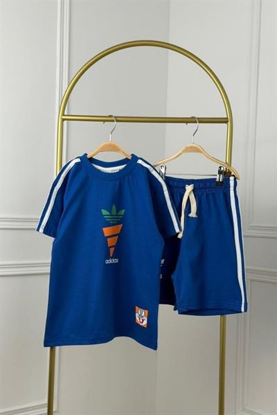 Spor Logolu Havuç Şortlu Takım