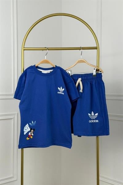 Spor Logolu Mickey Şortlu Takım