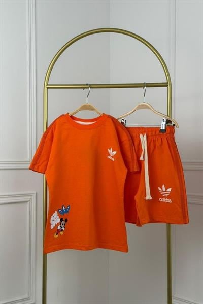 Spor Logolu Mickey Şortlu Takım