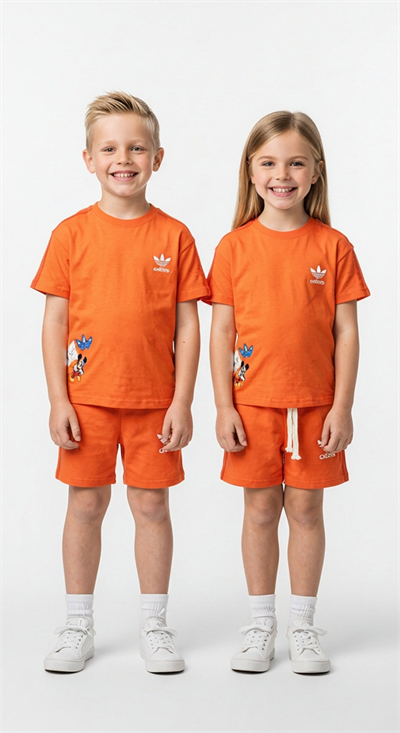 Spor Logolu Mickey Şortlu Takım