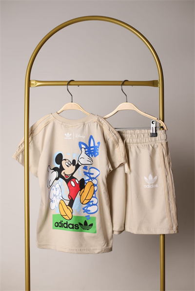 Spor Logolu Mickey Şortlu Takım