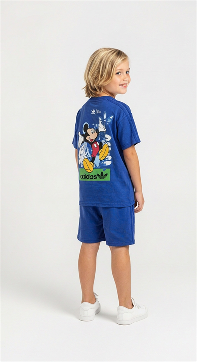 Spor Logolu Mickey Şortlu Takım