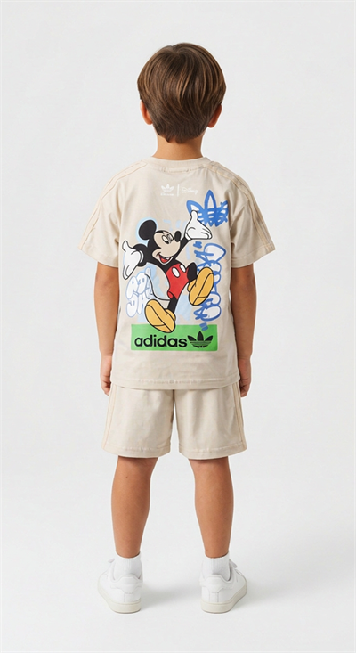 Spor Logolu Mickey Şortlu Takım