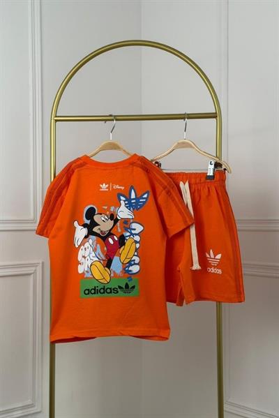 Spor Logolu Mickey Şortlu Takım