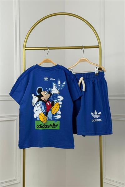 Spor Logolu Mickey Şortlu Takım