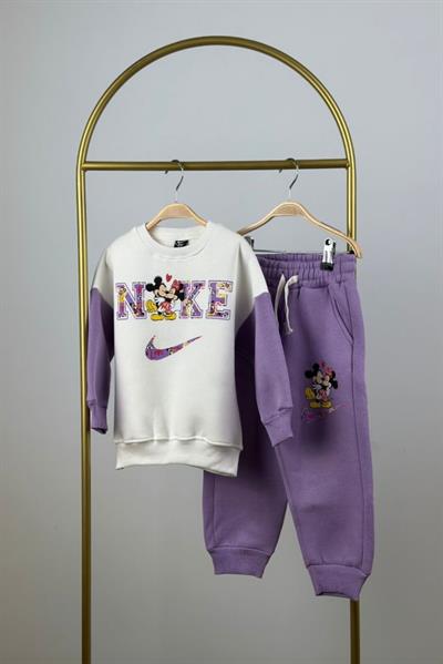 Spor Logolu Minnie ve Mickey Eşofman Takımı